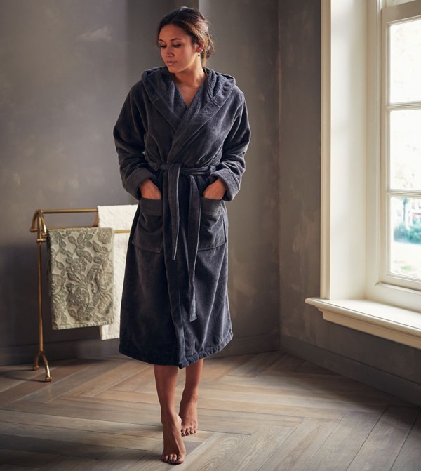 Rituals UAE | Super Smooth Cotton Bathrobe Women L Charcoal Grey