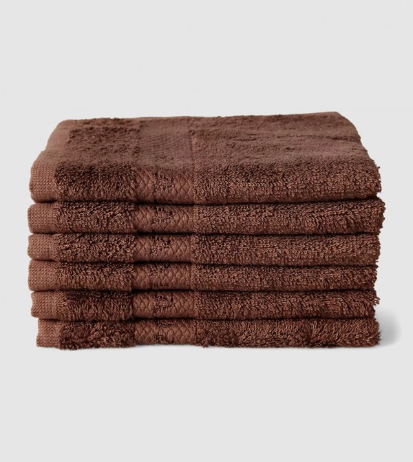 Rituals UAE Super Smooth Cotton Guest Towel 30x30cm Brique Brown