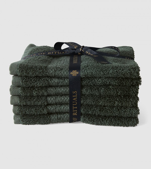 Rituals UAE Super Smooth Cotton Guest Towel 30x30cm Moss Green